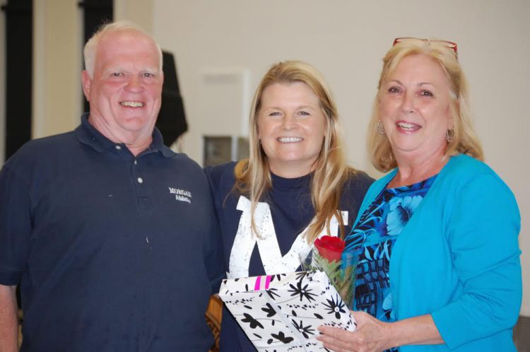 (from left to right) Athletic Director Kevin Rayel, Principal Keri Hagness, Athletics Assistant Sharon Leon