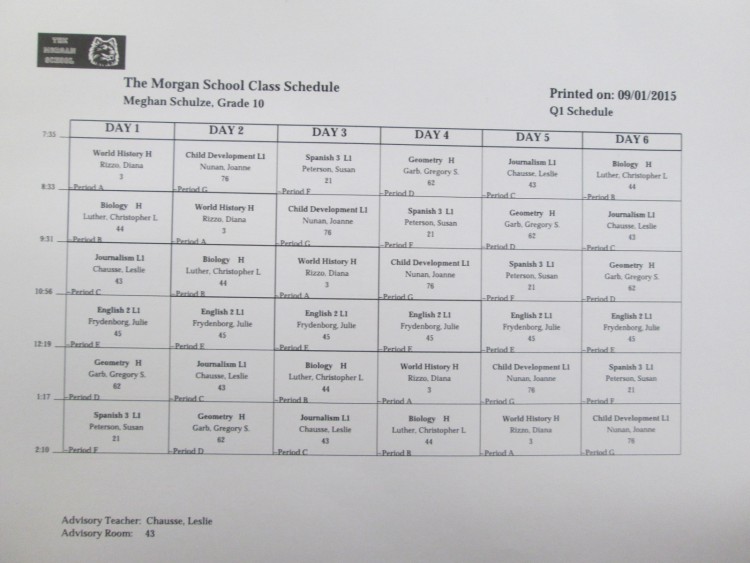 New School New Schedule