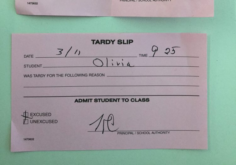 Tardy Slip