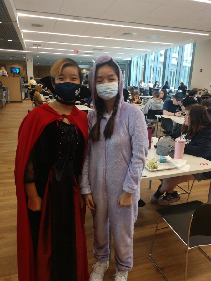 Students dressed in Halloween costumes!