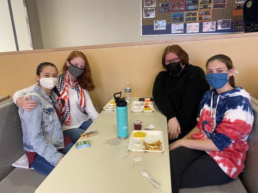 Students in the lunch room
