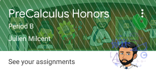 Mr. Milcents Google Classroom banner