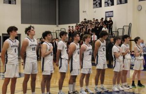 Team during the National Anthem 