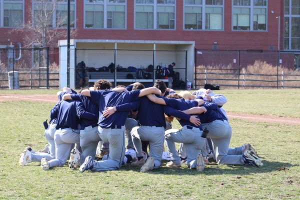 The Morgan Baseball team getting ready for a scrimmage