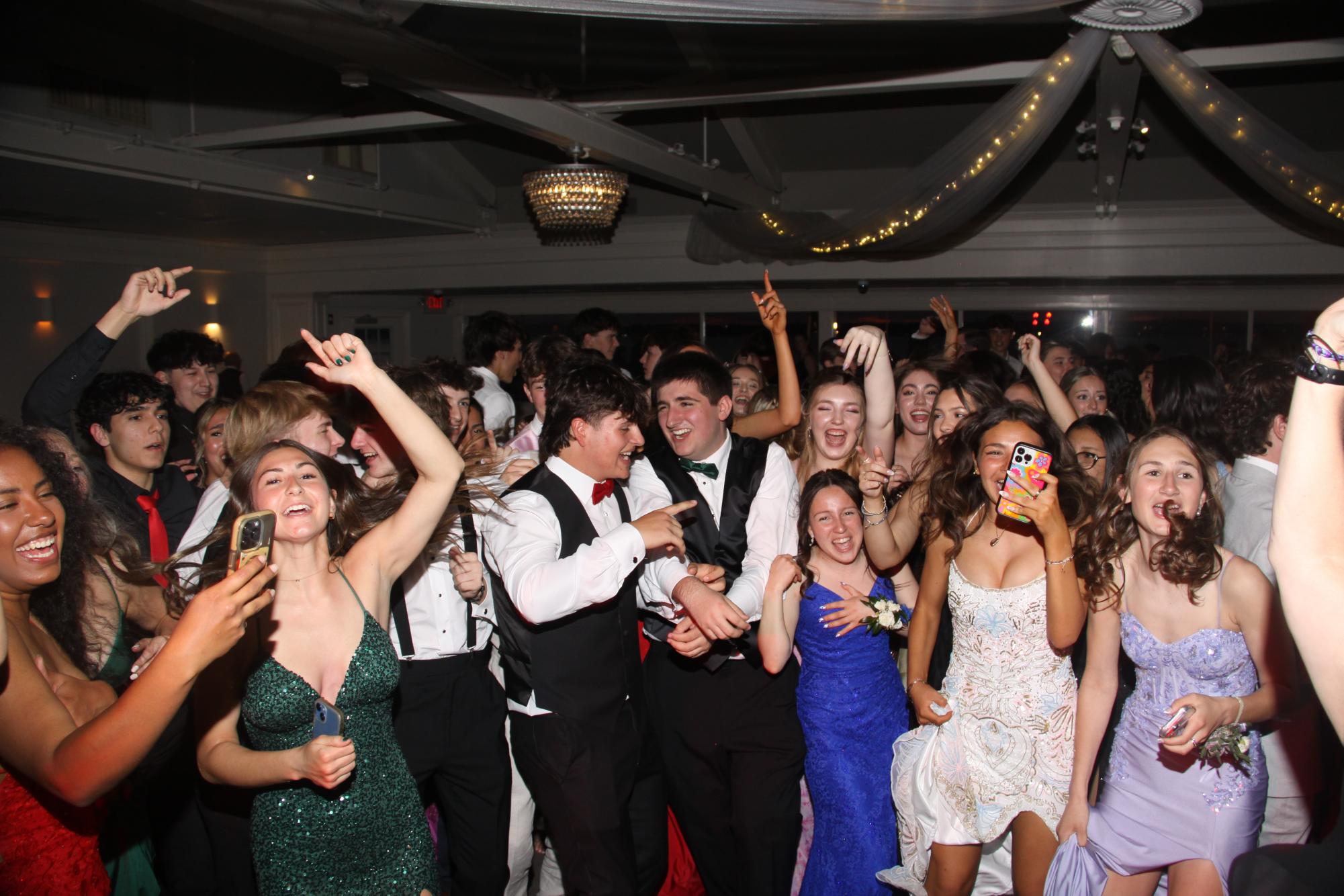 Pictured are students dancing at the 2024 junior prom.