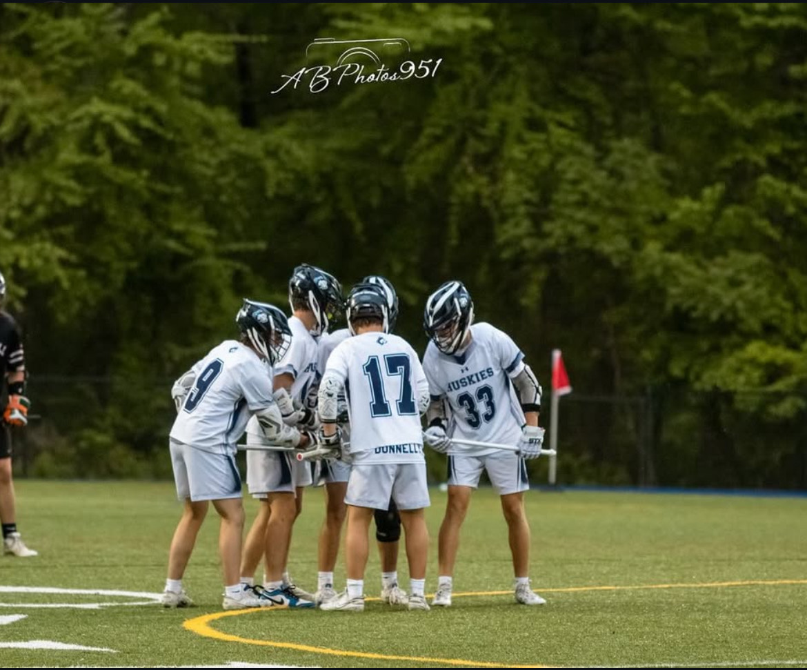 Lacrosse faking the ball 