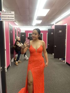 Pictuedis Katie Nguyen's prom dress.