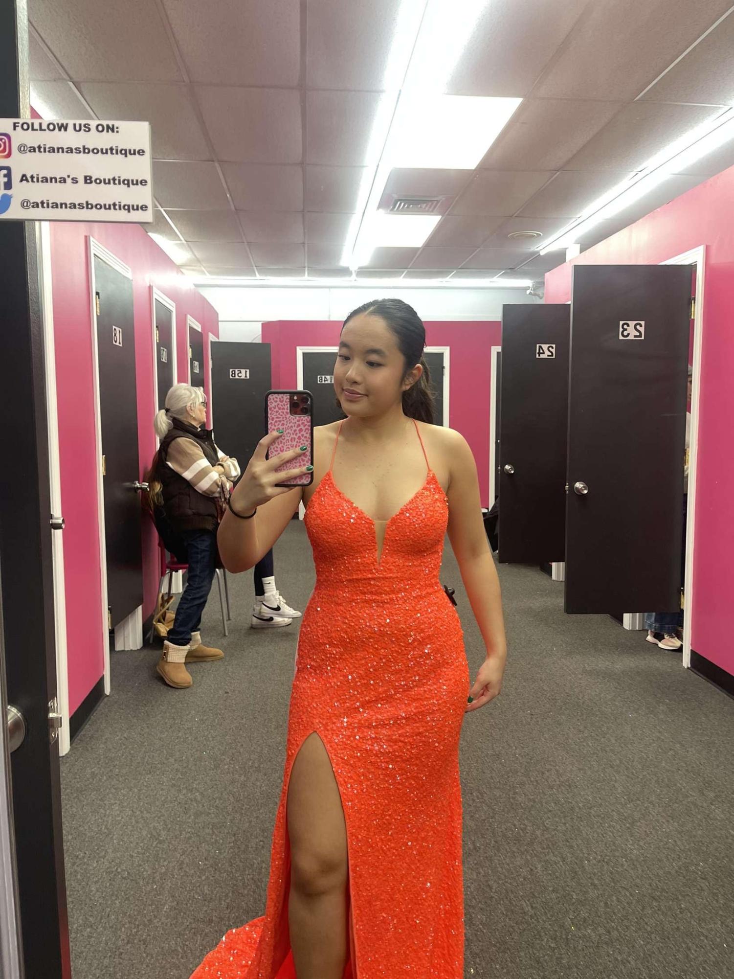 Pictuedis Katie Nguyen's prom dress.