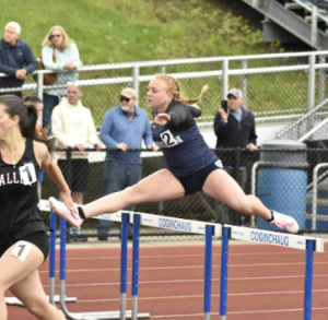 Julia Shove Competing in 100m Hurdles