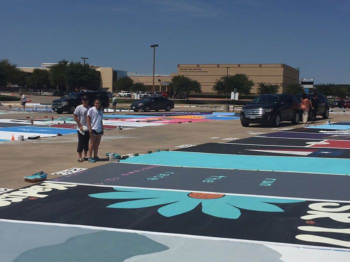 Painted senior parking spots example