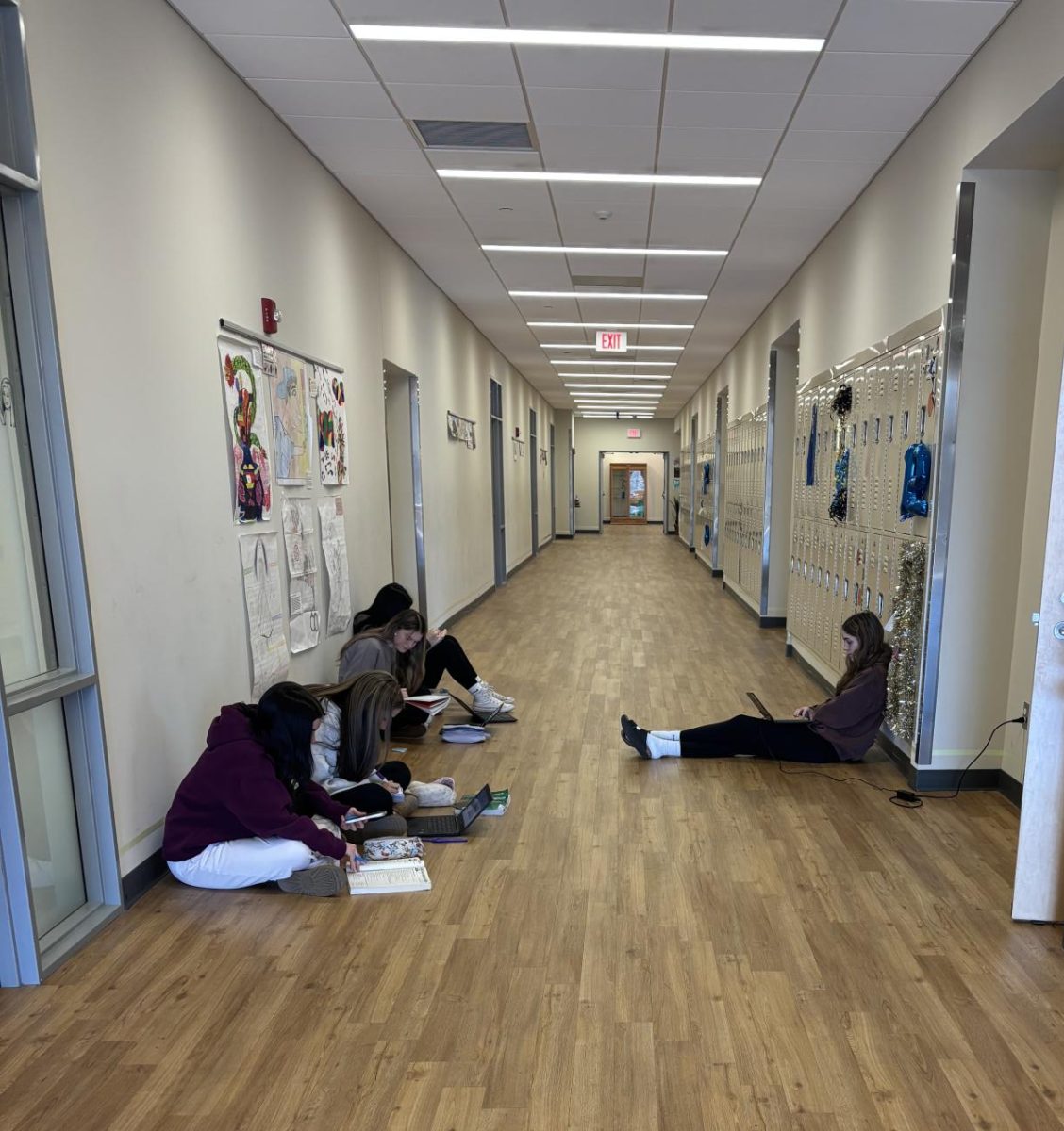 Morgan students working hard to complete additional work out of class