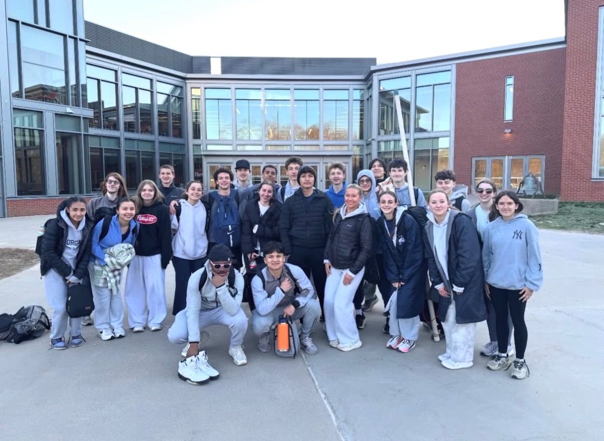 The 2026 Morgan Track and Field team, after their first meet at Old Saybrook.