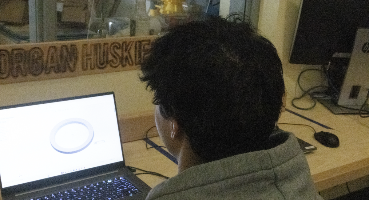 Student completing work